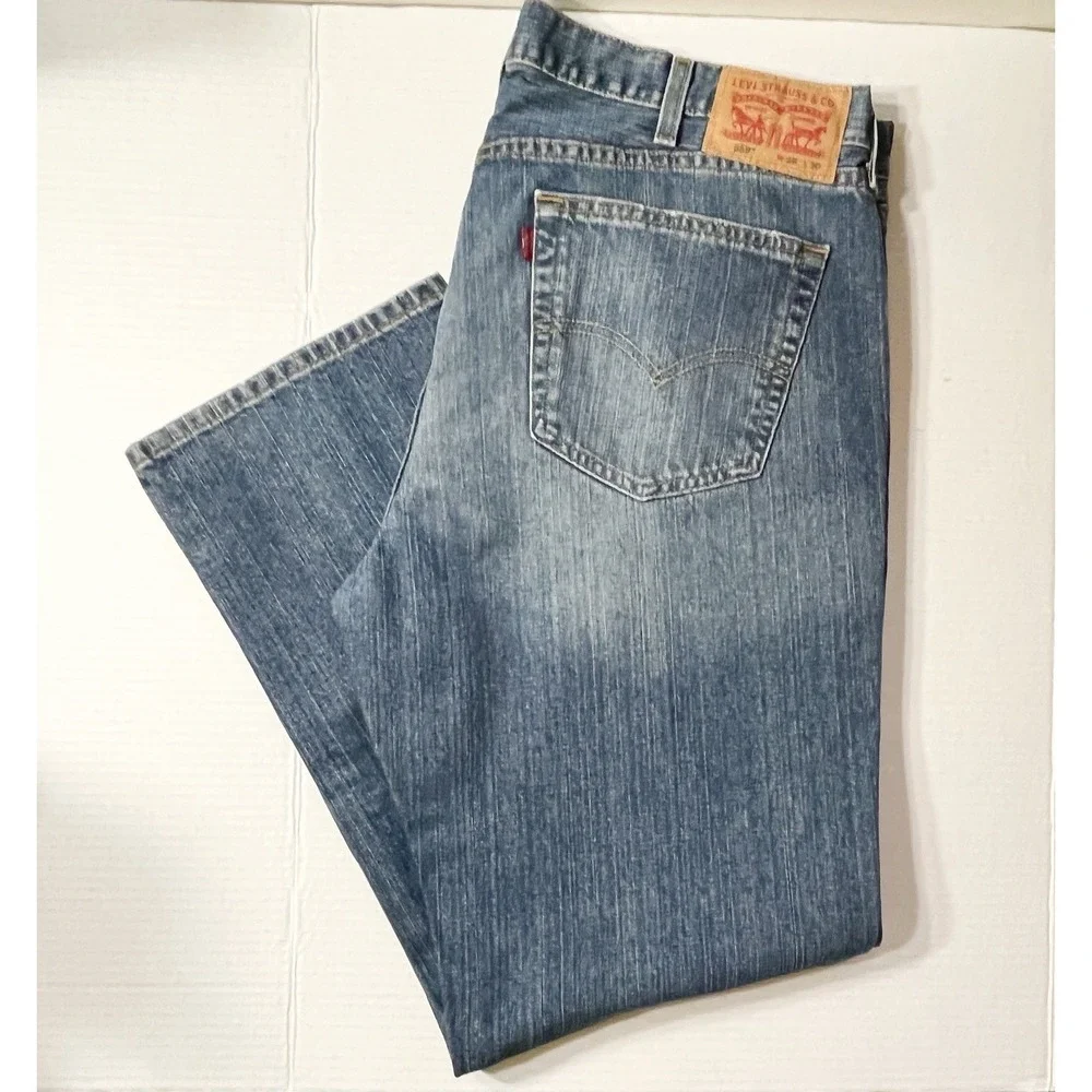 Levi's 559 Jeans Men's 38x30 Blue Relaxed Straight Fit Western Americana Baggy